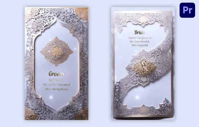 Classic Islamic 3D Wedding Invitation Instagram Story